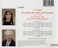 Six Sonatas for Violin and Fortepiano, J.S. Bach
