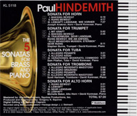 The 5 Sonatas for Brass and Piano, Paul Hindemith
