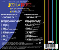 Music for Piano and Orchestra<br />
Joshua Pierce, Piano; Slovak State Chamber Orchestra, Zilina; Slovak Radio Symphony Orchestra of Bratislava; Kirk Trevor, Conductor