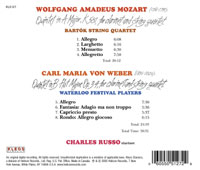 Music for Clarinet and String Quartet, Bartok String Quartet and Waterloo Festival Players - Charles Russo ? Clarinet